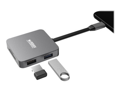 Urban Factory : TYPE-C STATION TRAVEL 1X USB-A 3.0 VGA/HDMI 4K SIDEREAL GRAY