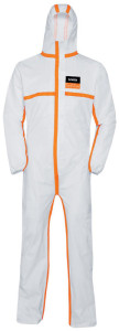 uvex Combinaison de protection jetable 4B, 3XL, blanc/orange