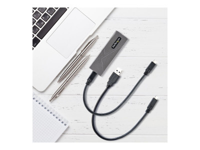 Startech : BOITIER externe SSD M.2 NVME/S ATA - CABLES HOTES USB-C + USB A