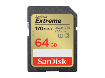 Western Digital : EXTREME 64B SDXC memory card 170MB/S 80MB/S UHS-I CLASS 10 U3