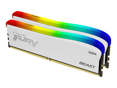 Kingston : 32GB DDR4-3600MT/S CL18 DIMM (kit OF 2)FUR BEAST WHITE RGB SE