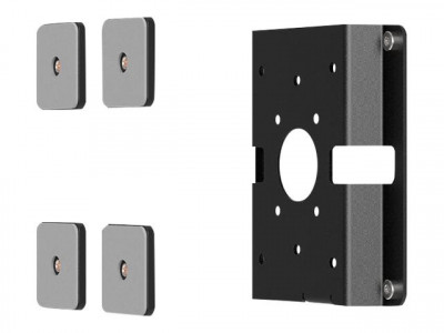 compulocks : GLASS MOUNT BRACKET avec SECURITY SLOT BLACK