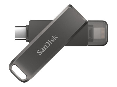 Western Digital : IXPAND FLASH drive LUXE 128GB TYPE-C + LIGHTNING CONNECTORS FO