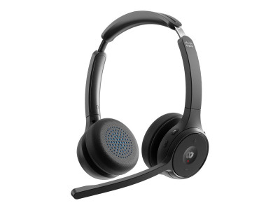 Cisco : 722 WIRELESS DUAL ON-EAR HEADSET USB-A BUNDLE-CARBON BLAC