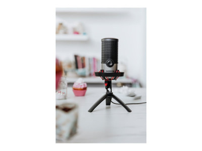 Cherry : CHERRY UM 6.0 ADVANCED USB MIC pour STREAMING/OFFICE SILVER/BLAC