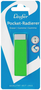 Läufer Gomme en plastique Pocket 2, bleu