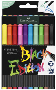 FABER-CASTELL Feutre Black Edition, étui de 20