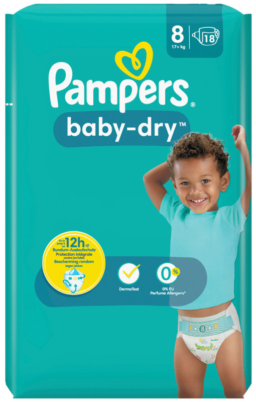 PAMPERS Baby-dry géant couches taille 6 (13-18kg) 33 couches pas cher 