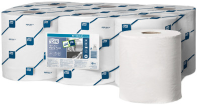 TORK Reflex Rouleau de papier d'essuyage multi-usage, blanc