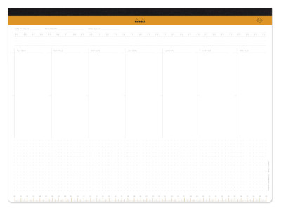 RHODIA Sous-main semainier non daté RHODIATIME, A3+