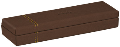 RHODIA Plumier, en simili cuir, titane