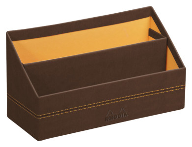 RHODIA Porte-courrier, en simili cuir, titane