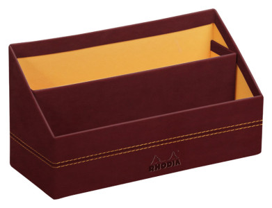 RHODIA Porte-courrier, en simili cuir, lie de vin