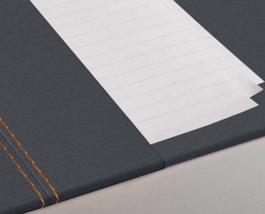 RHODIA Sous-main, en similicuir, bleu nuit