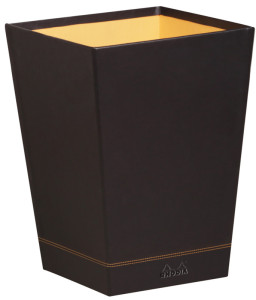 RHODIA Corbeille, en simili cuir, bronze