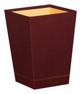 RHODIA Corbeille, en simili cuir, taupe