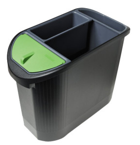 EXACOMPTA Corbeille à papier TOPLINE, 26 litres, noir