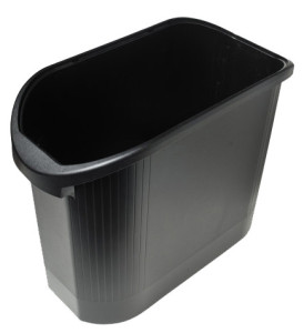 EXACOMPTA Corbeille à papier TOPLINE, 26 litres, noir