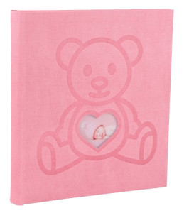 EXACOMPTA Album photos livre OURS TEDDY, 290 x 320 mm, rose