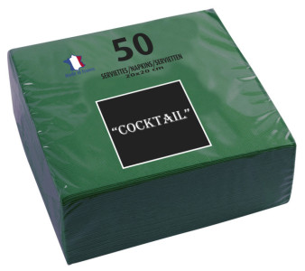 PROnappe Serviette cocktail, 200 x 200 mm, vert sapin