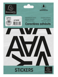 EXACOMPTA Lettres auto-adhésives A-Z, 10 mm, noir