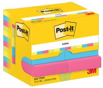 Post-it Bloc-note adhésif, 51 x 38 mm, Energetic Collection