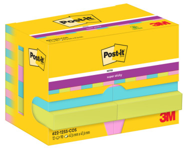 Post-it Bloc-note adhésif Super Sticky Notes, 47,6 x 47,6 mm