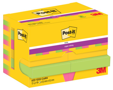 Post-it Bloc-note adhésif Super Sticky Notes, 47,6 x 47,6 mm