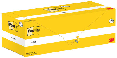 Post-it Bloc-note adhésif, 76 x 76 mm, 12+12 GRATUIT, jaune