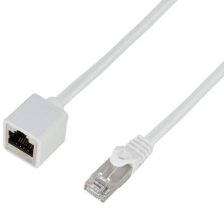 LogiLink Rallonge câble patch Premium, Cat.6A, 5 m, blanc