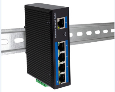 LogiLink Switch industriel Gigabit Ethernet PoE, 5 ports