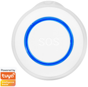 LogiLink Alarme SOS intelligente Wi-Fi, blanc/bleu