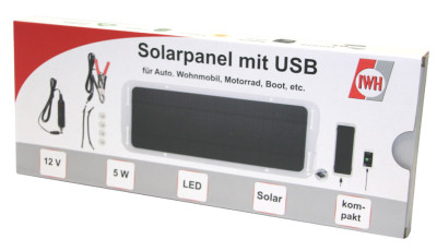 IWH Chargeur de batterie solaire pour voiture 12 V / 5 watts