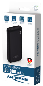 ANSMANN Batterie externe mobile PB212, 10.000 mAh, noir