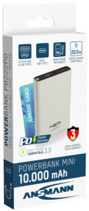 ANSMANN Batterie externe PB222PD, 10.000 mAh, noir