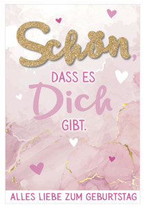 SUSY CARD Geburtstagskarte Glitzer 