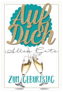 SUSY CARD Geburtstagskarte Glitzer 