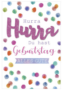 SUSY CARD Geburtstagskarte Glitzer 