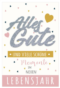 SUSY CARD Geburtstagskarte Glitzer 