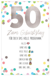 SUSY CARD Geburtstagskarte - 50. Geburtstag 