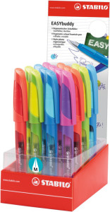 STABILO Stylo plume EASYbuddy M, droitiers, présentoir de 16