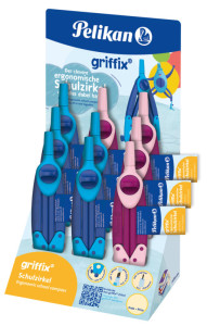 Pelikan Compas scolaire griffix Bleu/Sweet Berry, présentoir