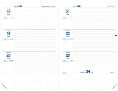 QUO VADIS Agenda scolaire TEXTHEBDO 2023/2024, Club, navy