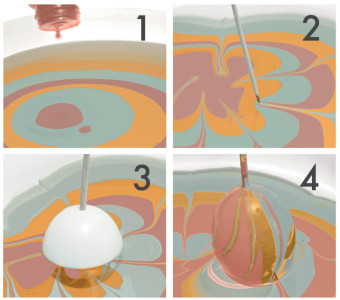 Marabu Set de peinture à marbrer easy marble