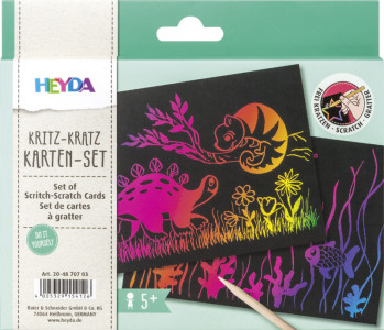 HEYDA Set de cartes à gratter, 210 g/m2, 176 x 125 mm