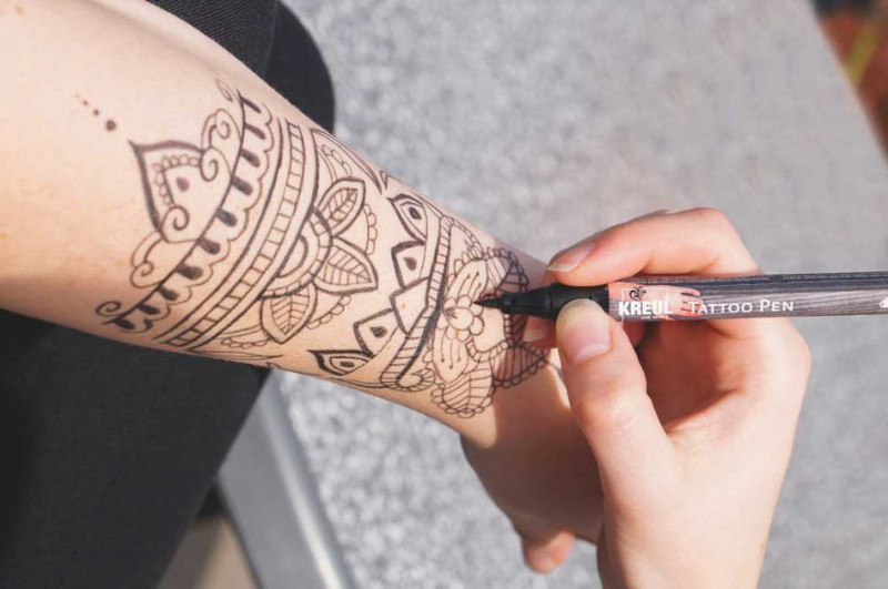 KREUL Stylo de tatouage Tattoo Pen, henné
