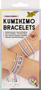 folia Kumihimo Bracelets-Set PASTELL RAINBOW, 16-teilig