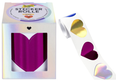 folia Sticker HEARTS, en rouleau, 3 m