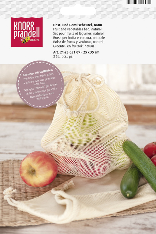 KNORR prandell Sac en coton pour fruits et l gumes naturel