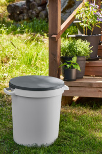 orthex Couvercle pour bac de jardin 45 litres, gris foncé